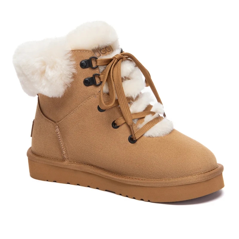 Ultra Fluffy Lace-Up UGG Boots