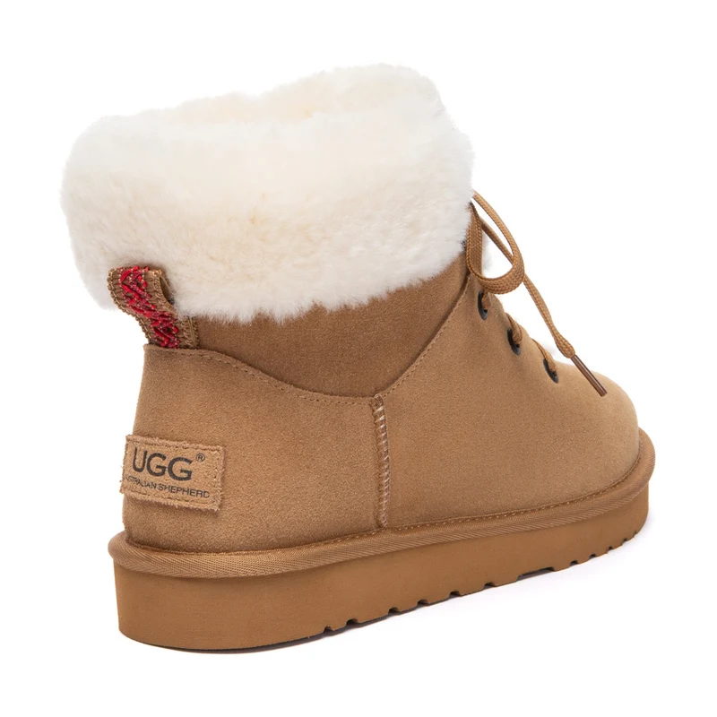 Ultra Fluffy Lace-Up UGG Boots