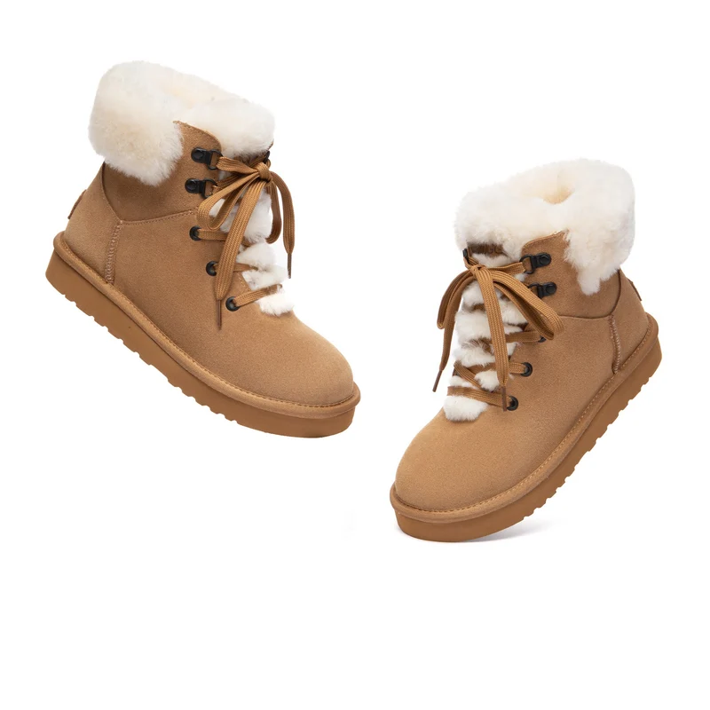 Ultra Fluffy Lace-Up UGG Boots