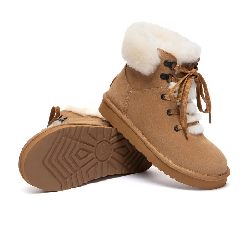 Ultra Fluffy Lace-Up UGG Boots
