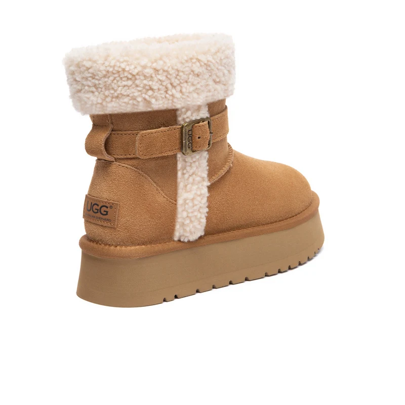 Nordic Buckle Strap Mini UGG Boots