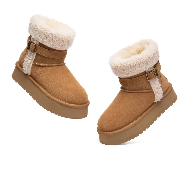Nordic Buckle Strap Mini UGG Boots