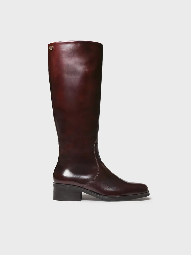 Bota alta en piel para mujer | TAGA-P