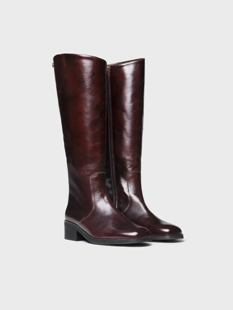 Bota alta en piel para mujer | TAGA-P