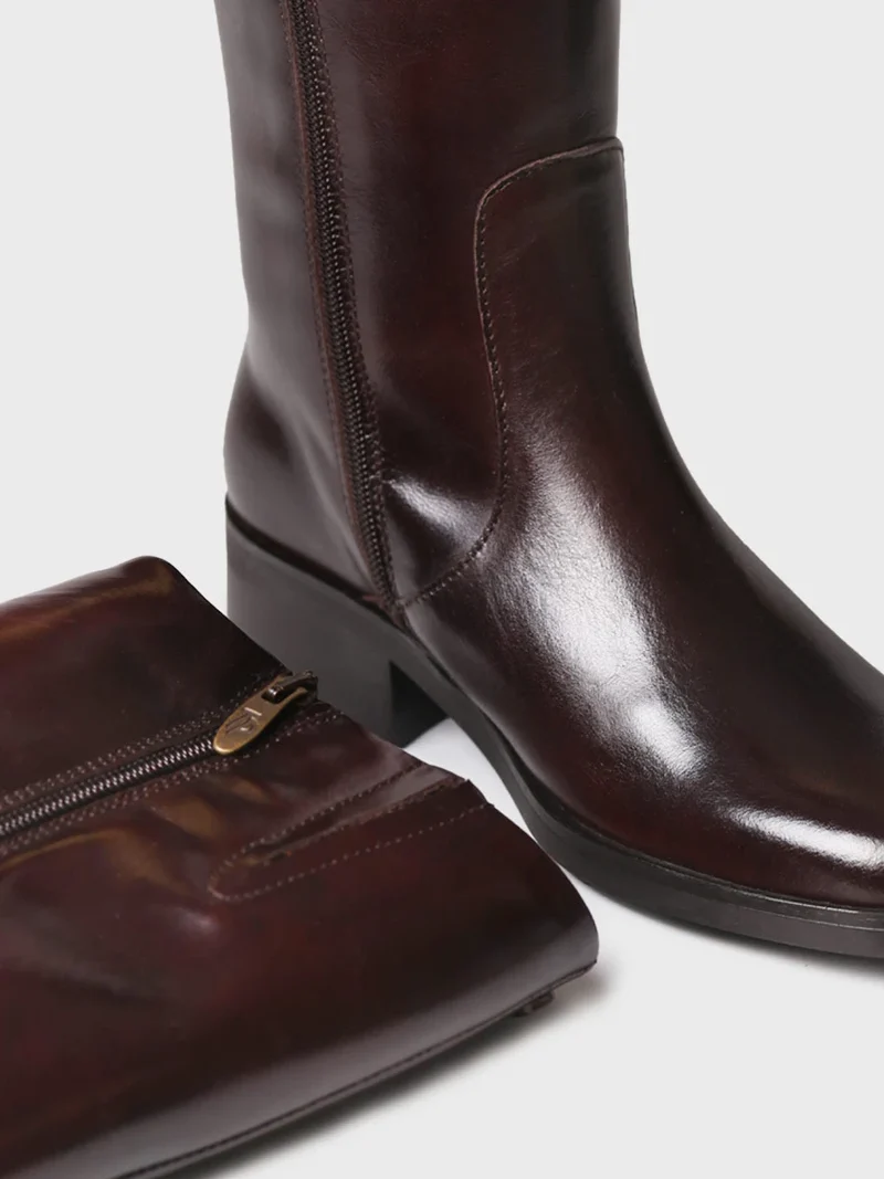 Bota alta en piel para mujer | TAGA-P
