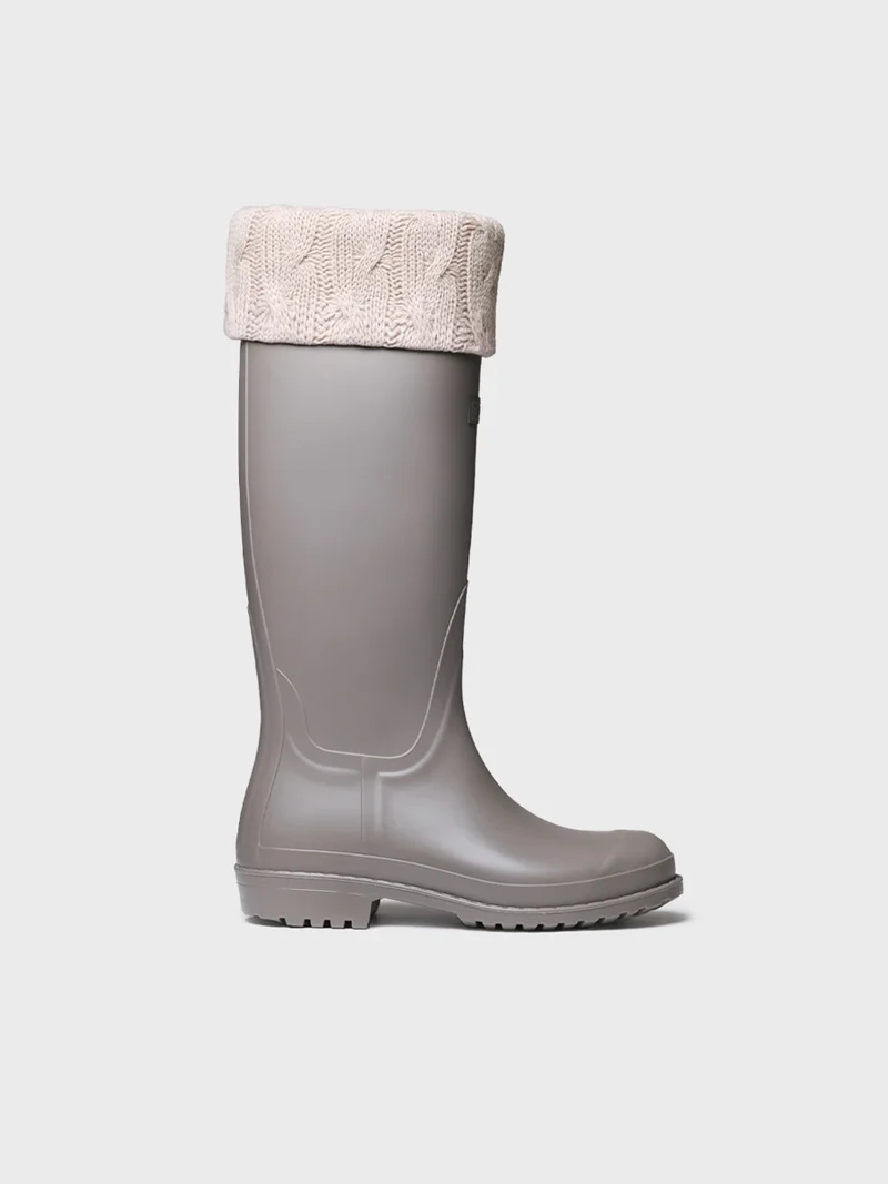 Bota de agua alta con calcetín de punto para mujer | PUIGMAL
