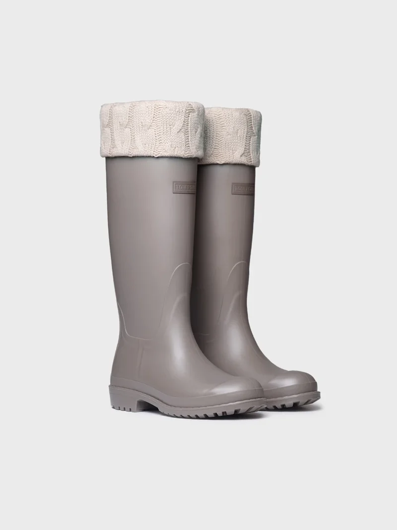 Bota de agua alta con calcetín de punto para mujer | PUIGMAL