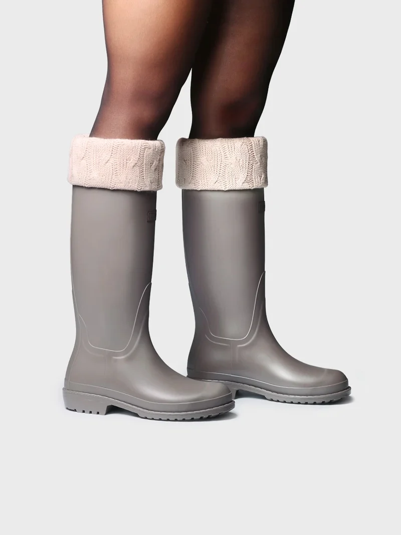 Bota de agua alta con calcetín de punto para mujer | PUIGMAL