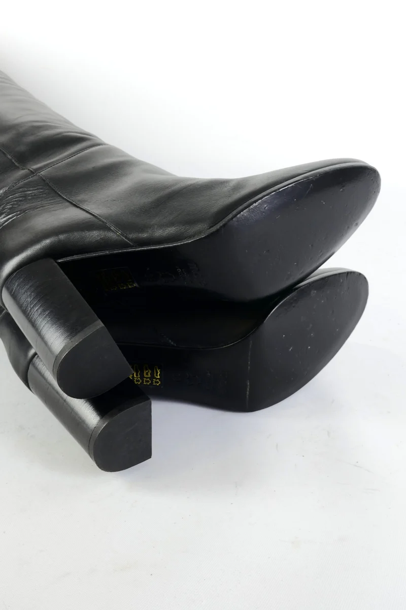 Overknees Leder schwarz