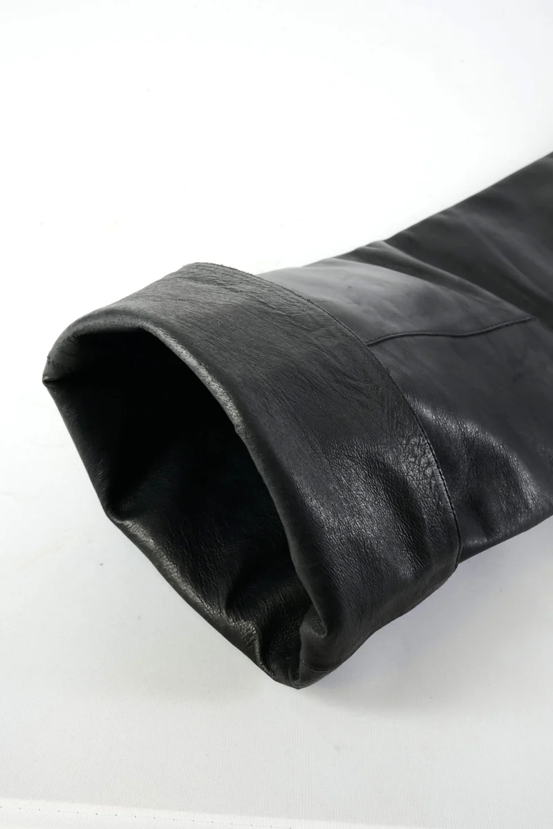 Overknees Leder schwarz