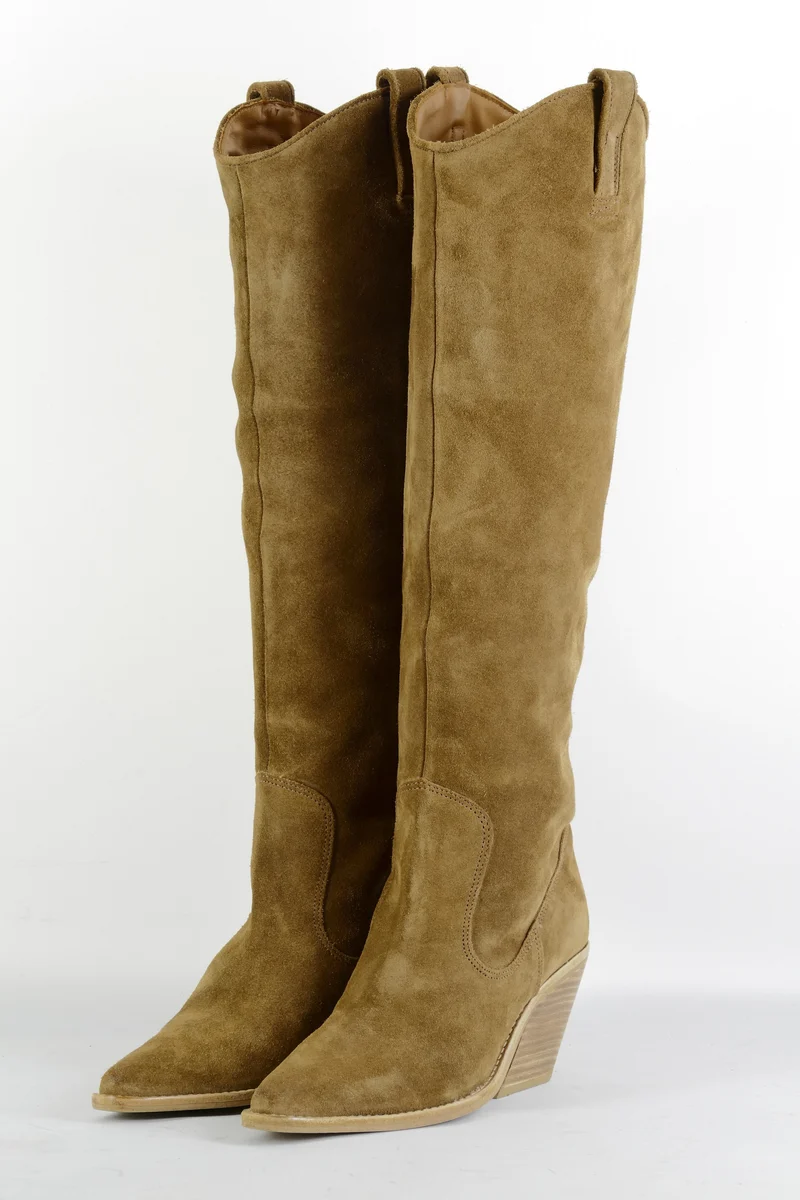 Stiefel Wildleder camel