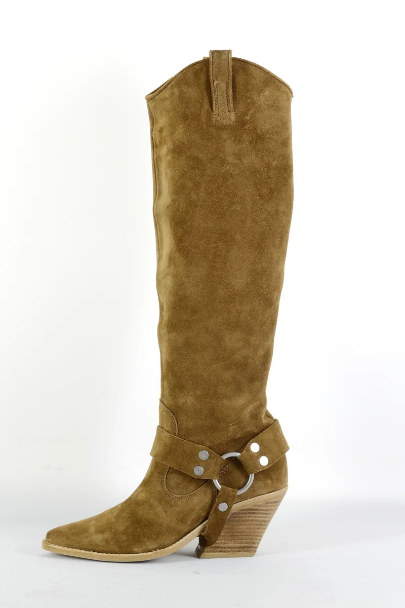 Stiefel Wildleder camel
