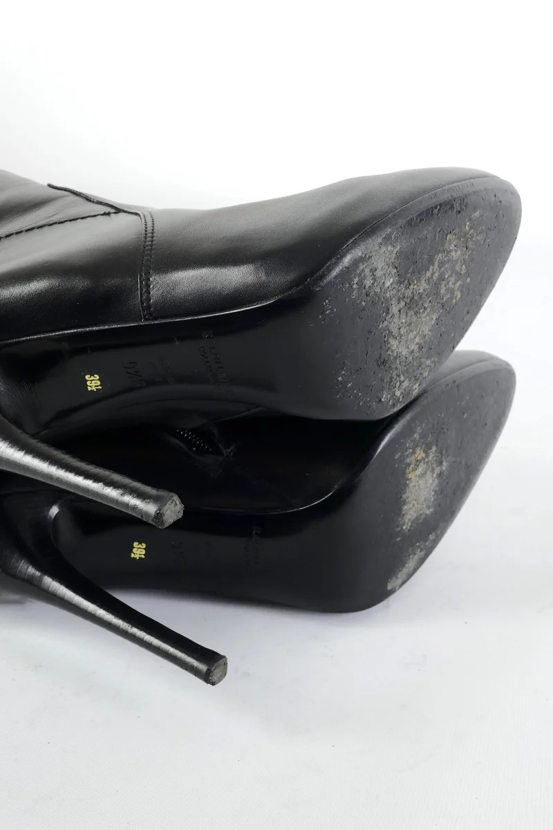 Overknees Leder schwarz