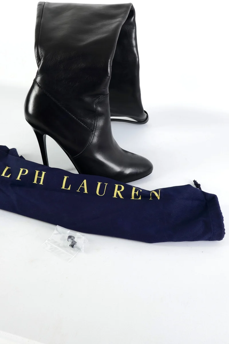 Overknees Leder schwarz