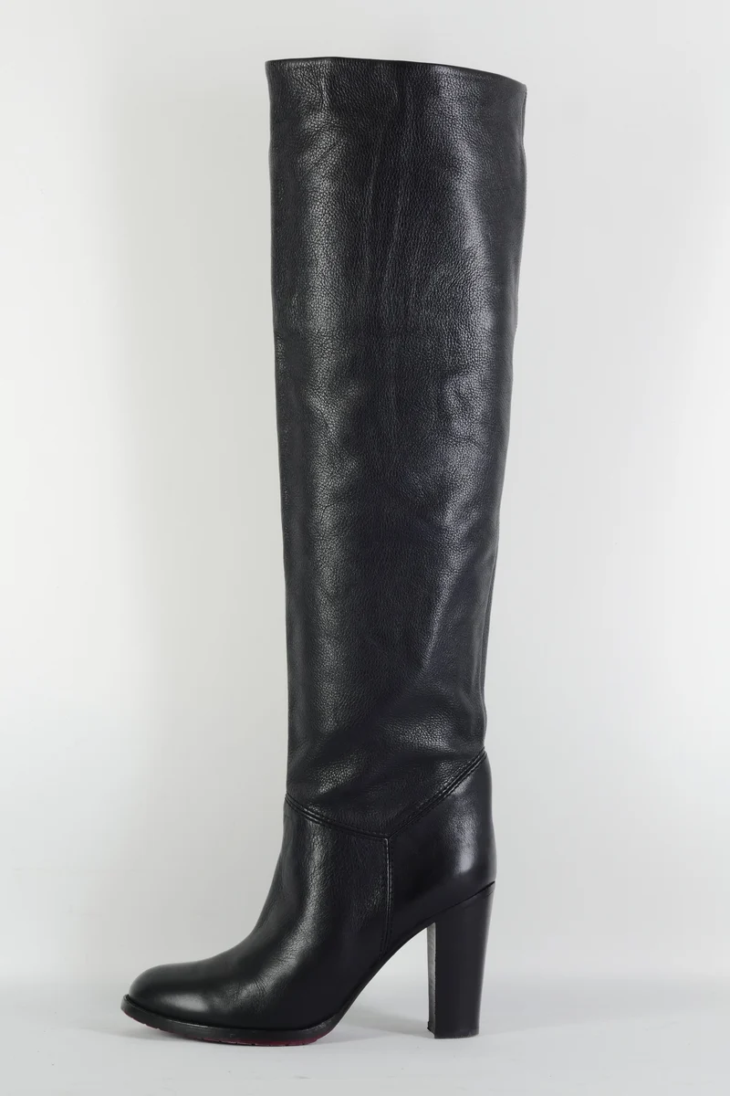 Hohe Stiefel Leder schwarz