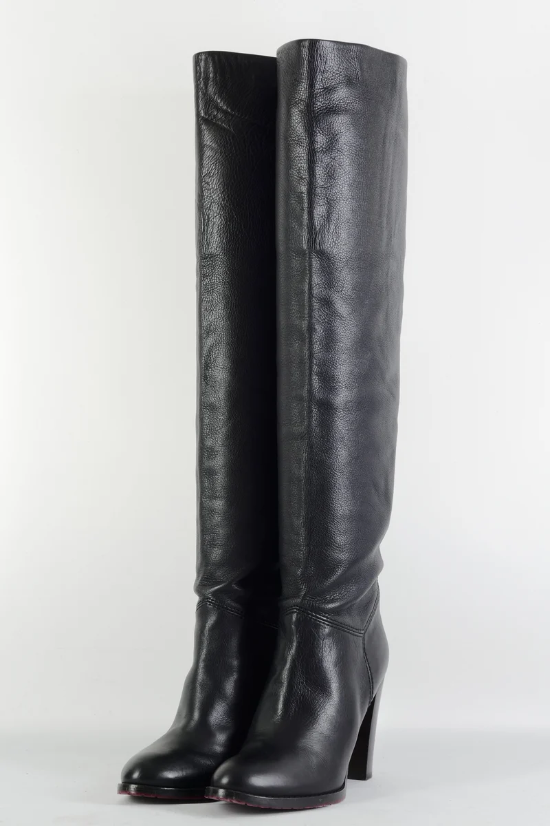 Hohe Stiefel Leder schwarz