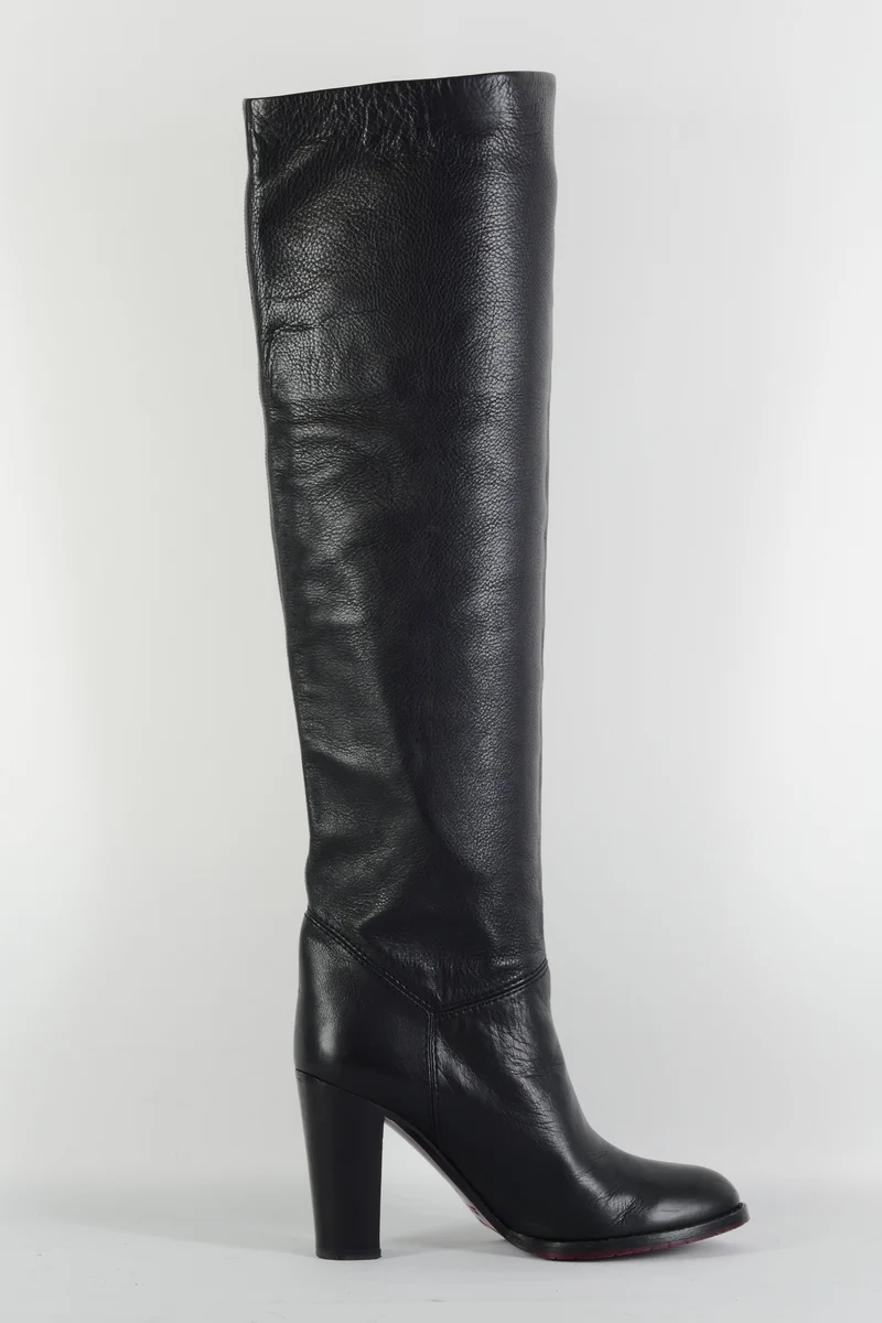 Hohe Stiefel Leder schwarz