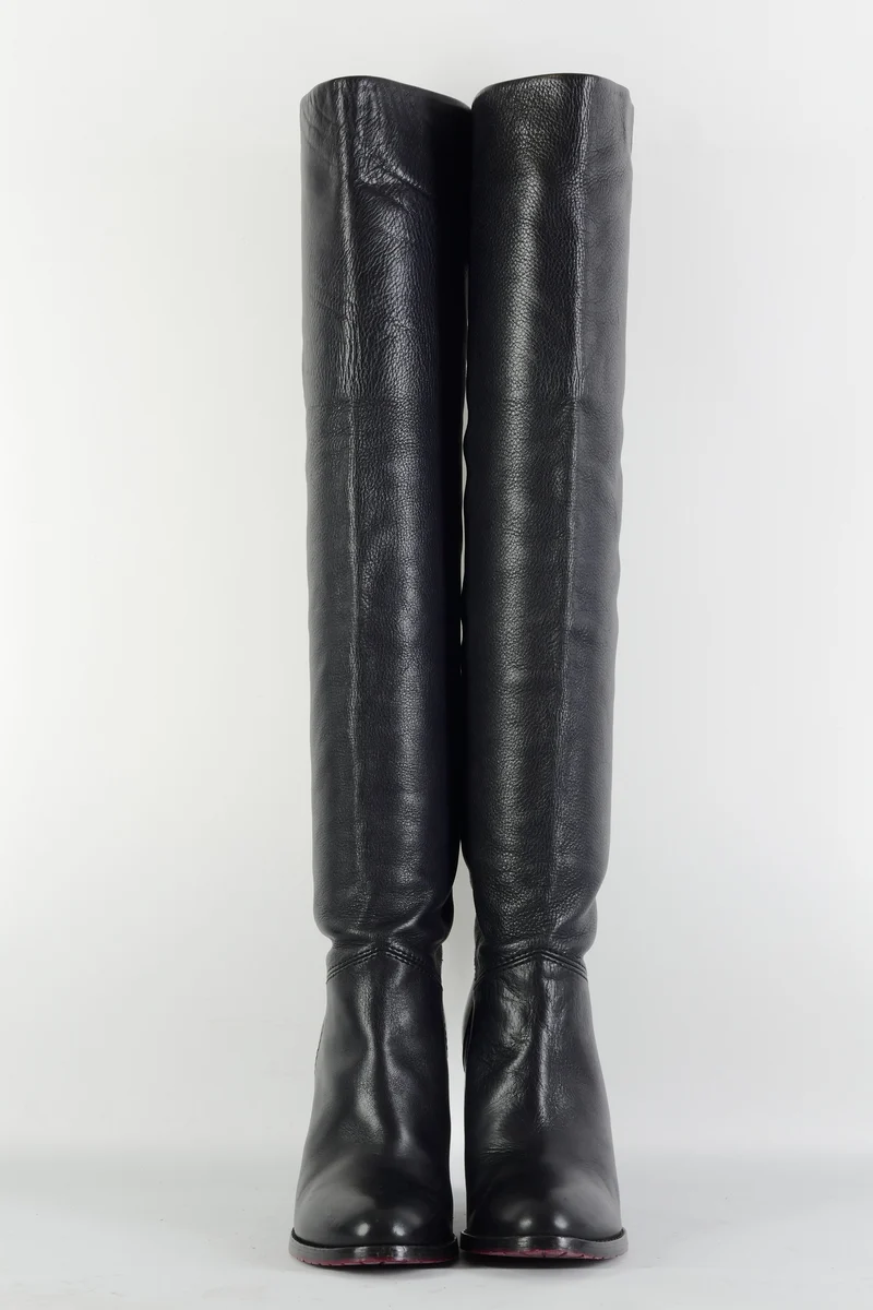 Hohe Stiefel Leder schwarz