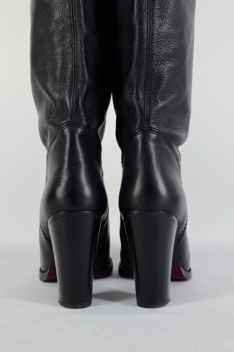 Hohe Stiefel Leder schwarz