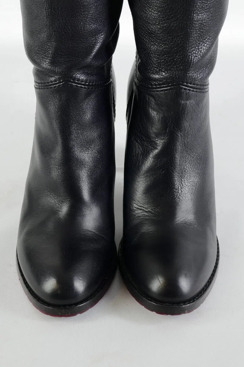 Hohe Stiefel Leder schwarz