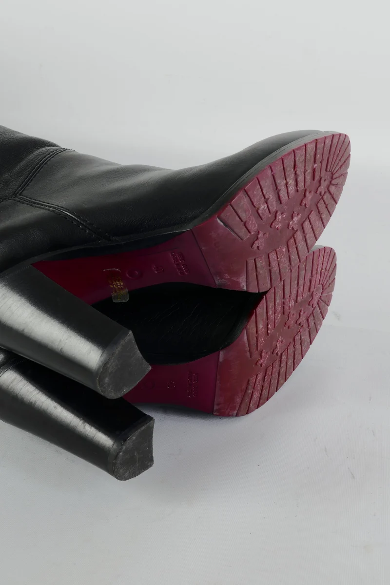 Hohe Stiefel Leder schwarz