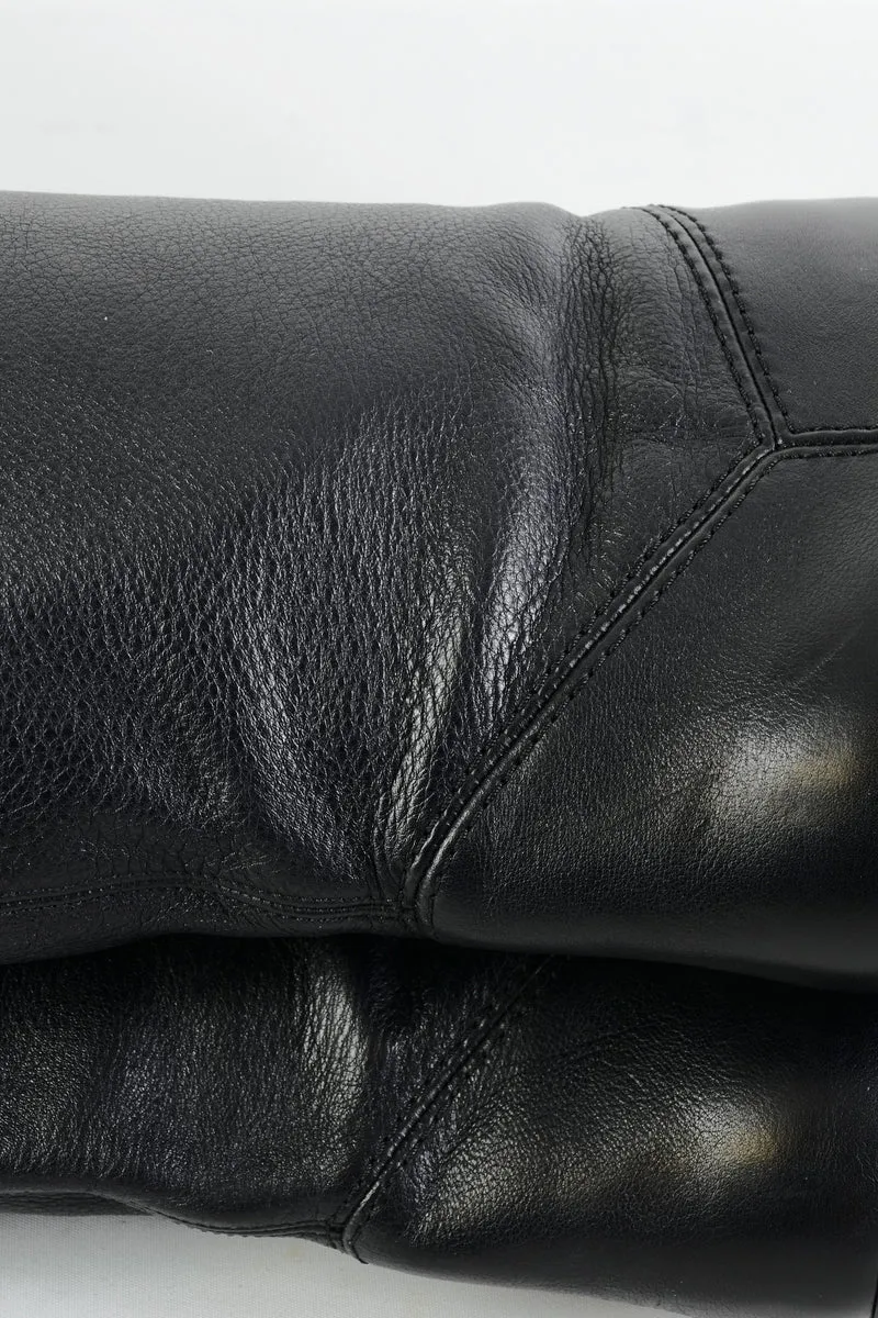 Hohe Stiefel Leder schwarz