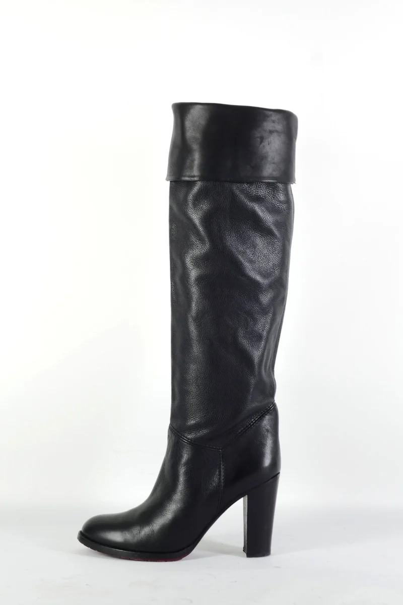 Hohe Stiefel Leder schwarz