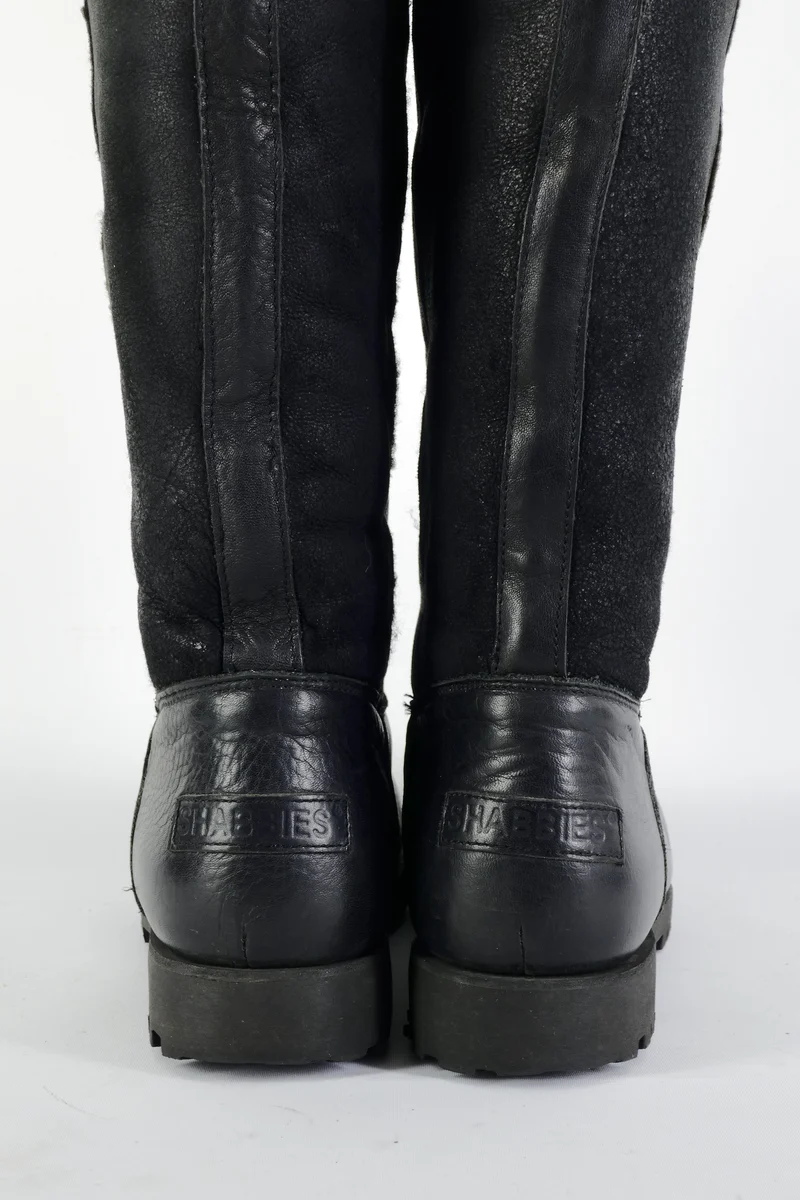 Overknees Leder schwarz