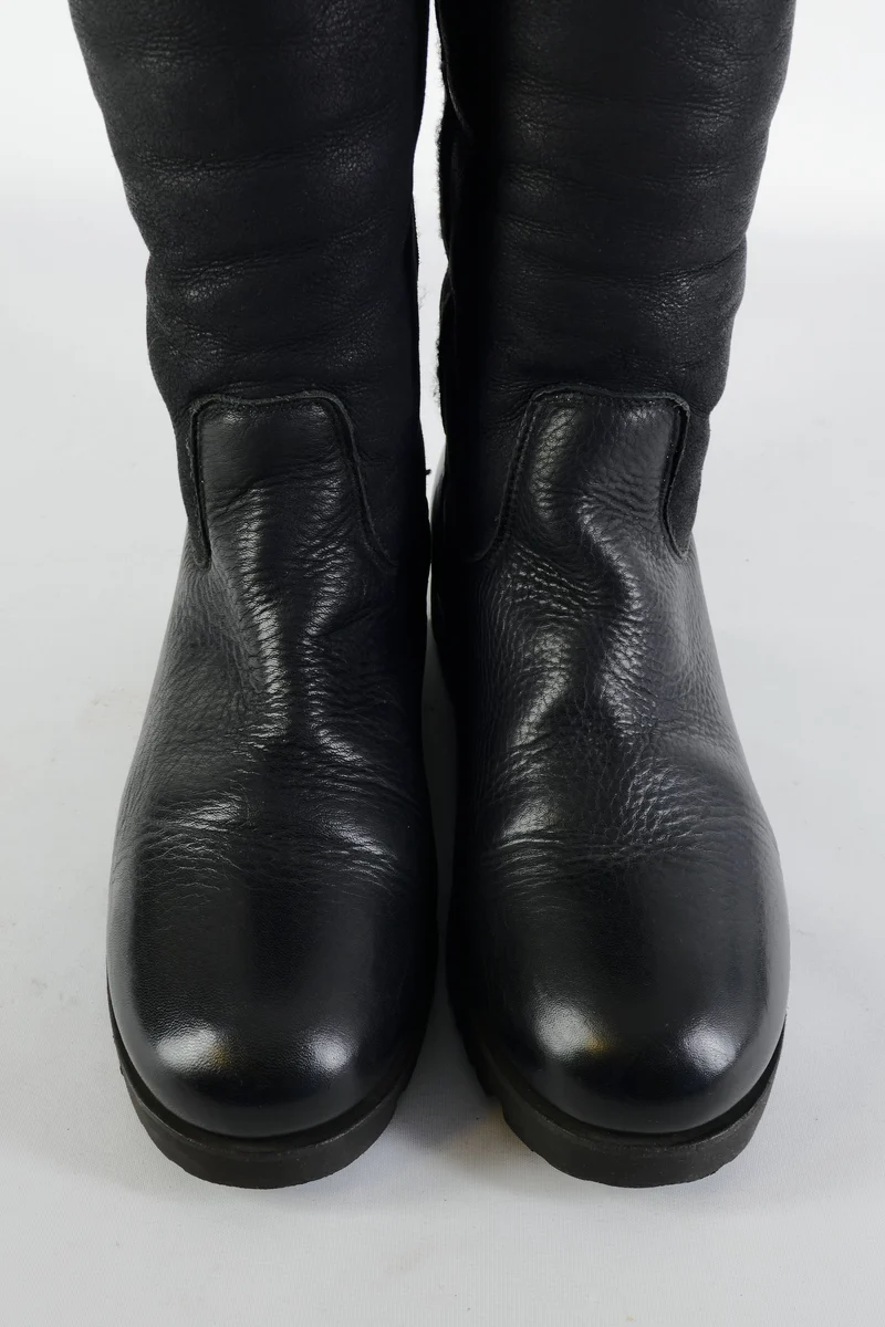 Overknees Leder schwarz