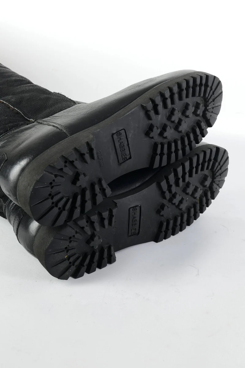 Overknees Leder schwarz