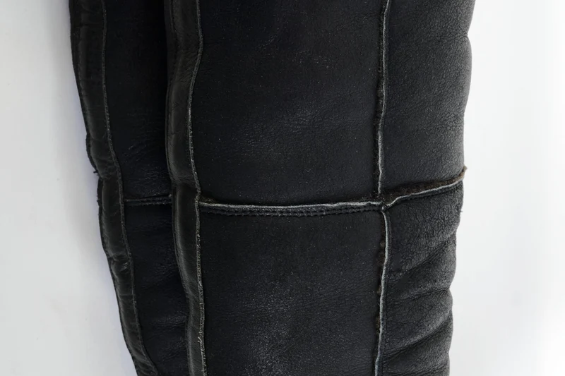 Overknees Leder schwarz