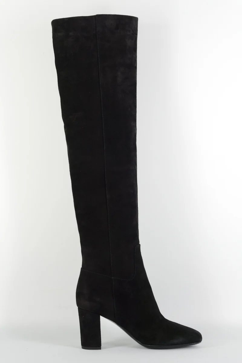Hohe Stiefel Wildleder schwarz