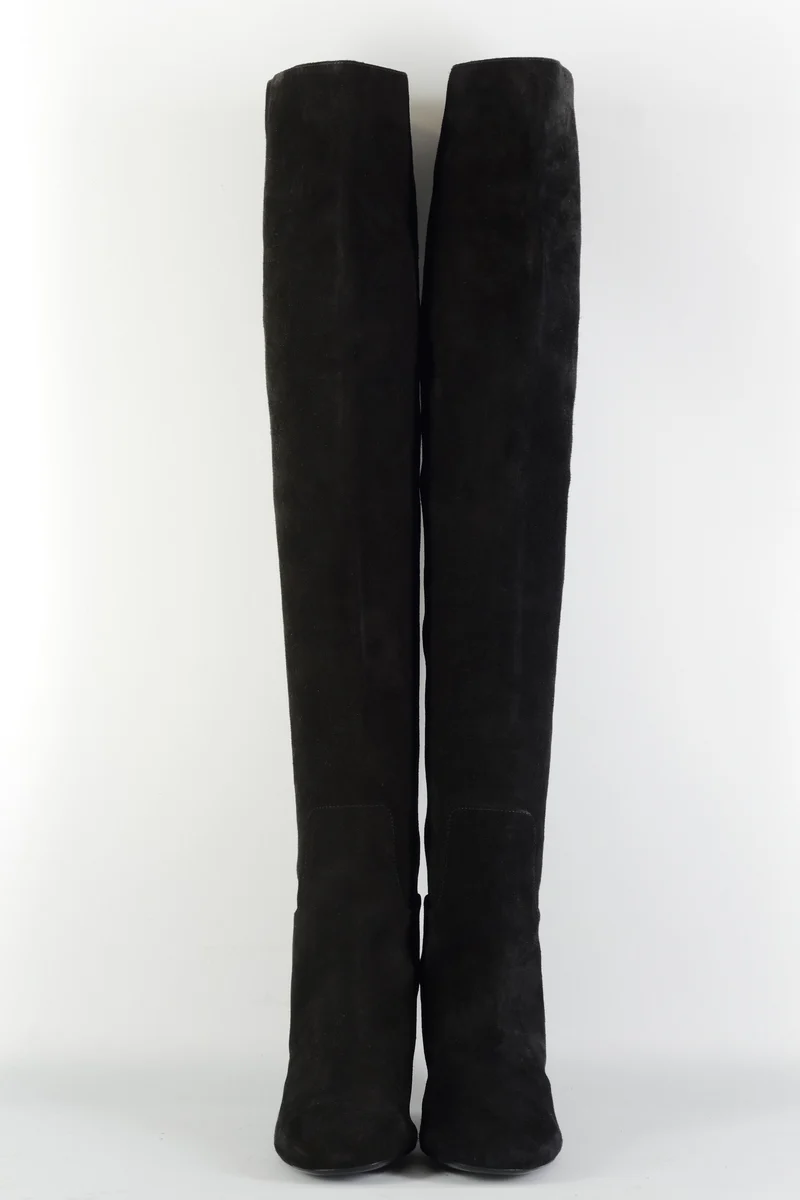 Hohe Stiefel Wildleder schwarz