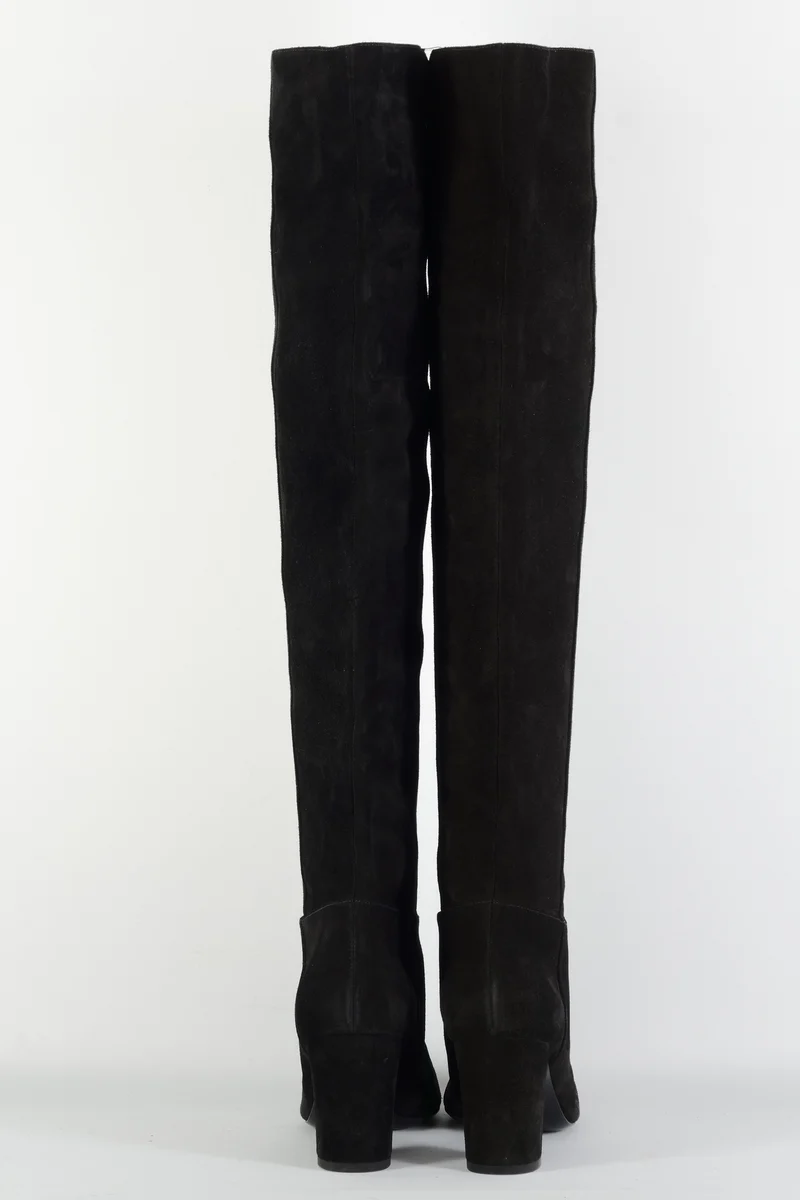 Hohe Stiefel Wildleder schwarz