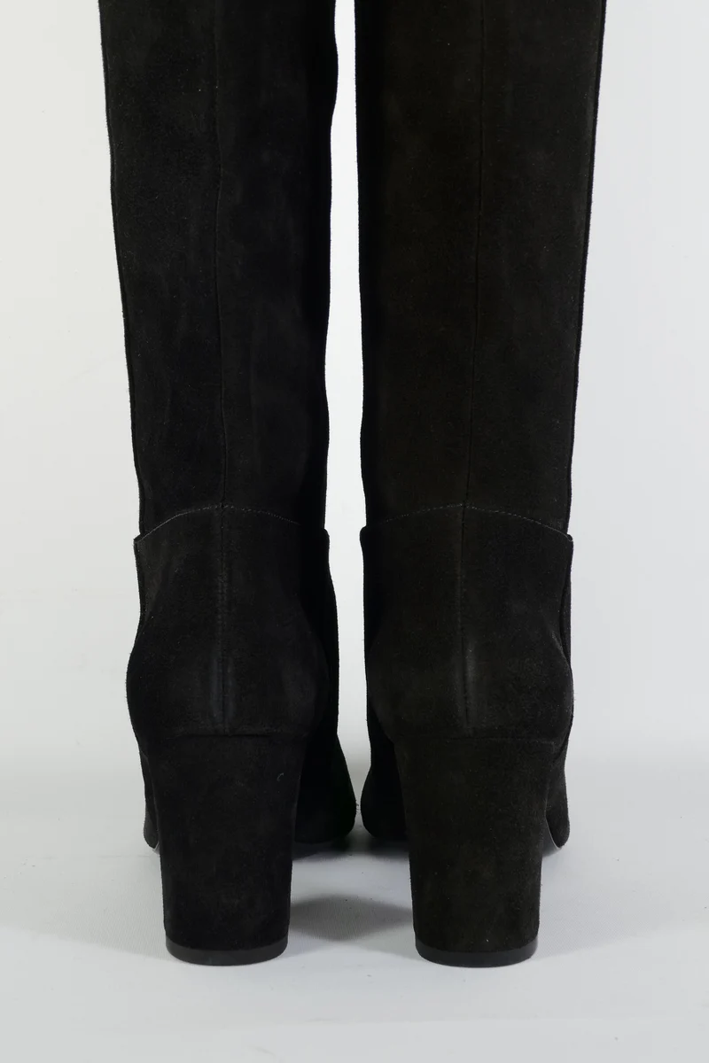 Hohe Stiefel Wildleder schwarz