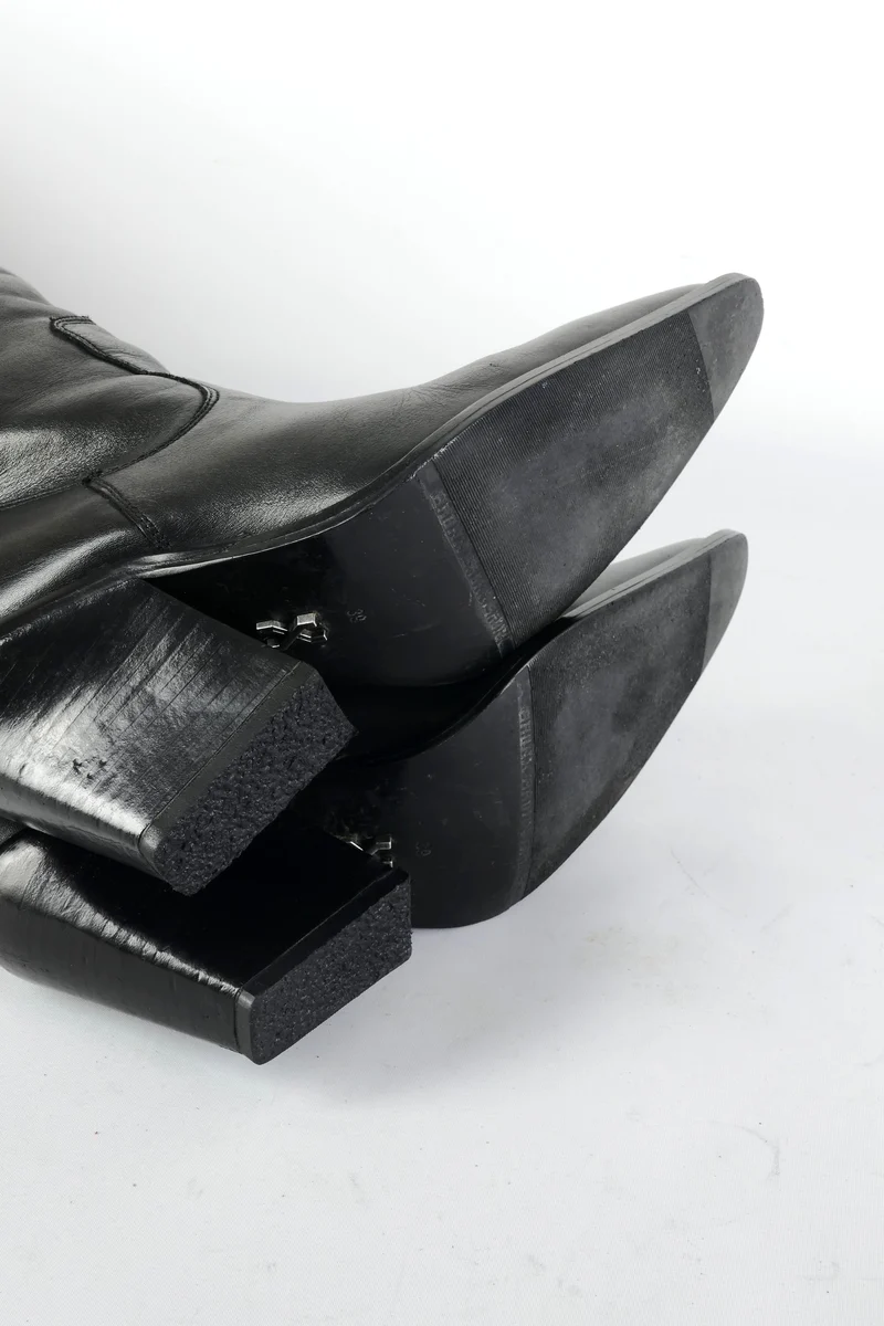 Stiefel Leder schwarz