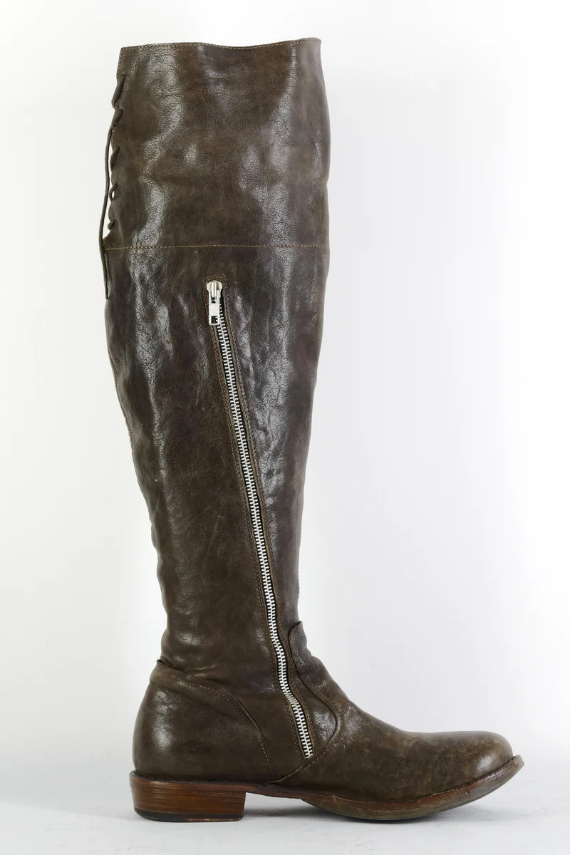 Hohe Stiefel Leder dunkelbraun