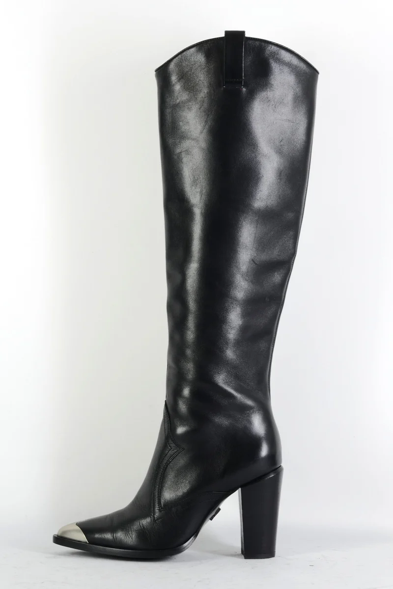 Stiefel Leder schwarz