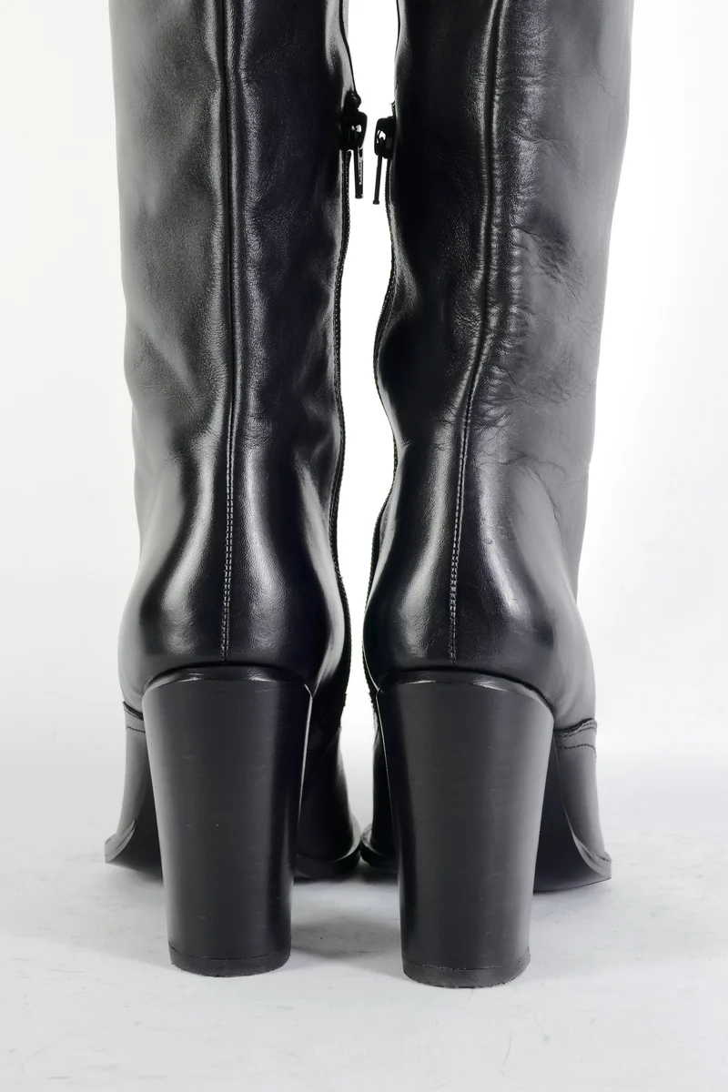Stiefel Leder schwarz