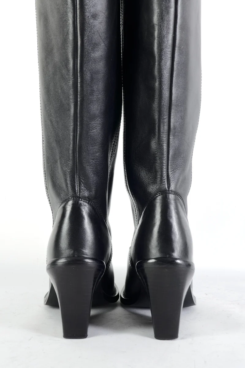 Overknees Leder schwarz