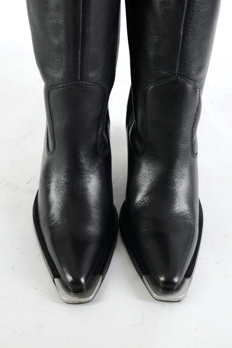 Overknees Leder schwarz