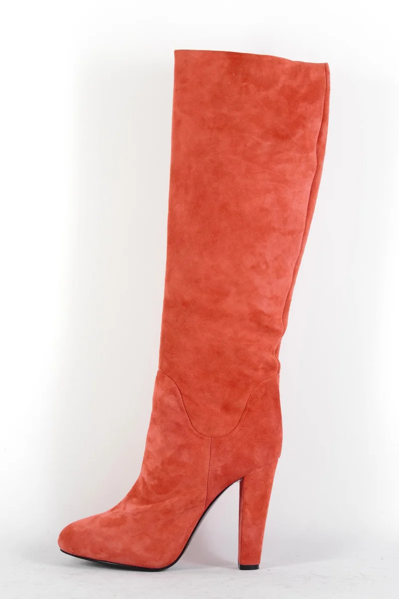 Stiefel Wildleder rot