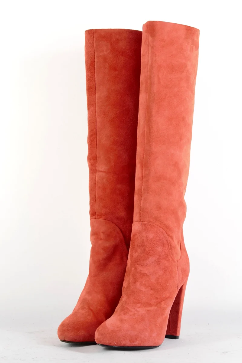 Stiefel Wildleder rot
