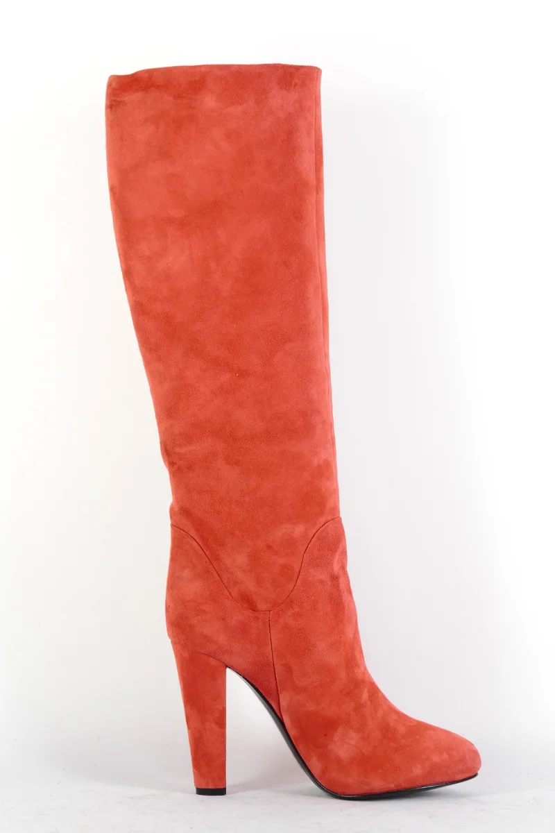 Stiefel Wildleder rot
