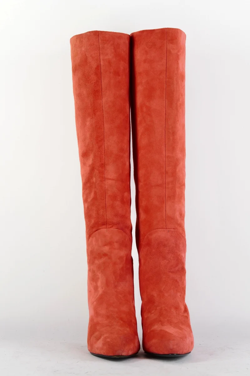Stiefel Wildleder rot