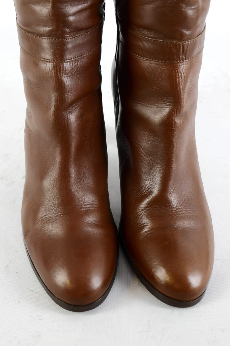 Stiefel Leder dunkelbraun
