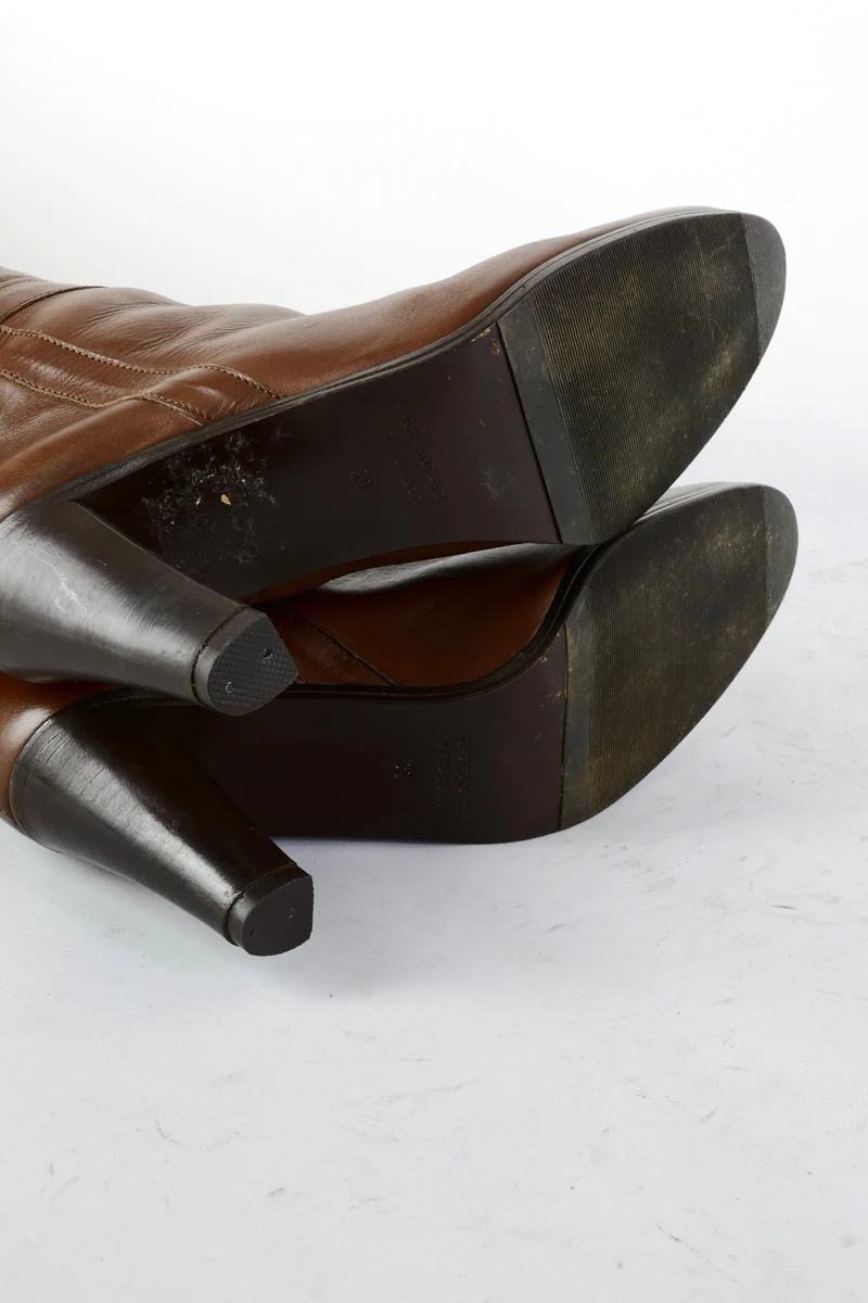 Stiefel Leder dunkelbraun