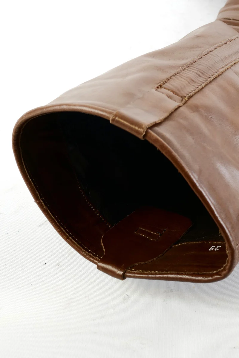 Stiefel Leder dunkelbraun