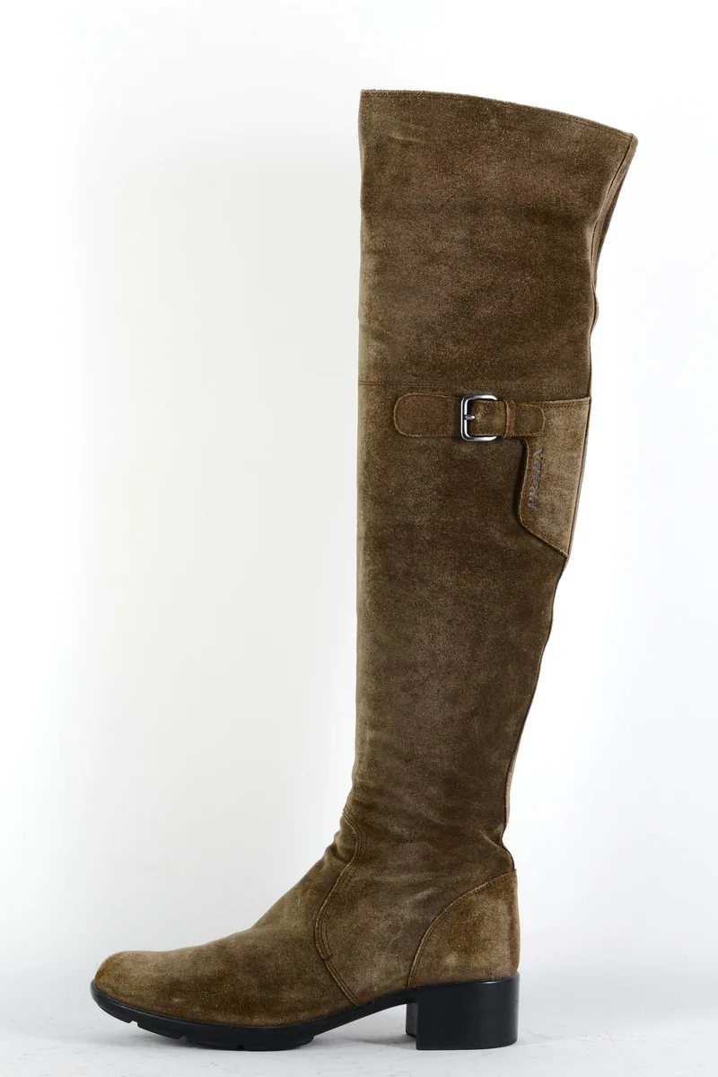 Hohe Stiefel Wildleder braun