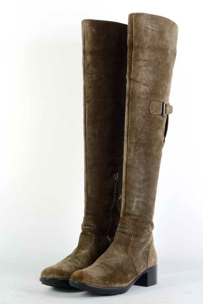 Hohe Stiefel Wildleder braun